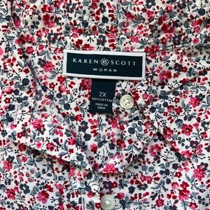 Floral Pink Button down